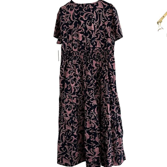 Anthropologie Somerset Maxi Dress Size 1x Smocked Waist Tiered A-Line Floral - Picture 9 of 11